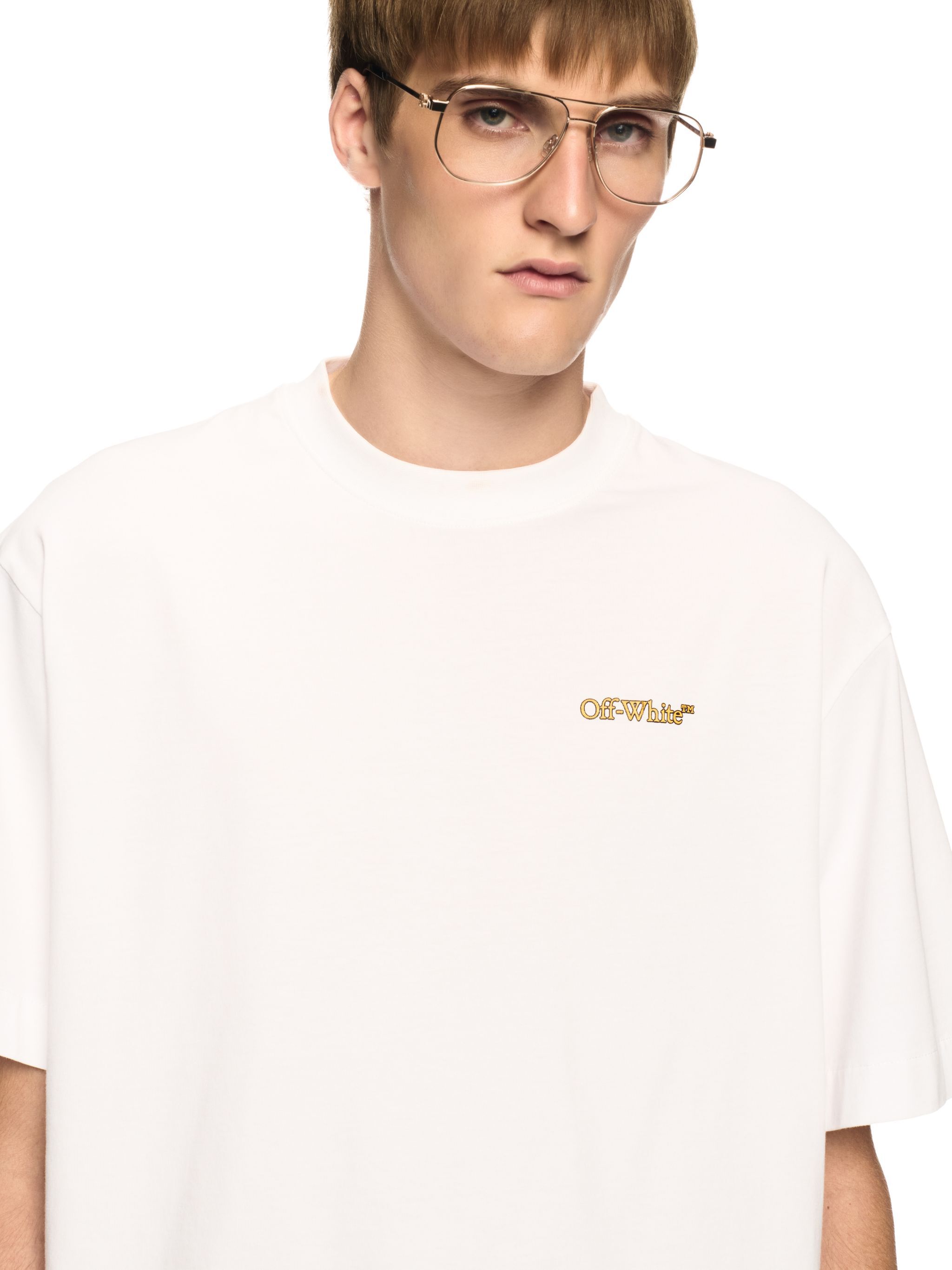 OFF WHITE White Tape Arrow T-Shirt WHITE OMAA120S25JER00D