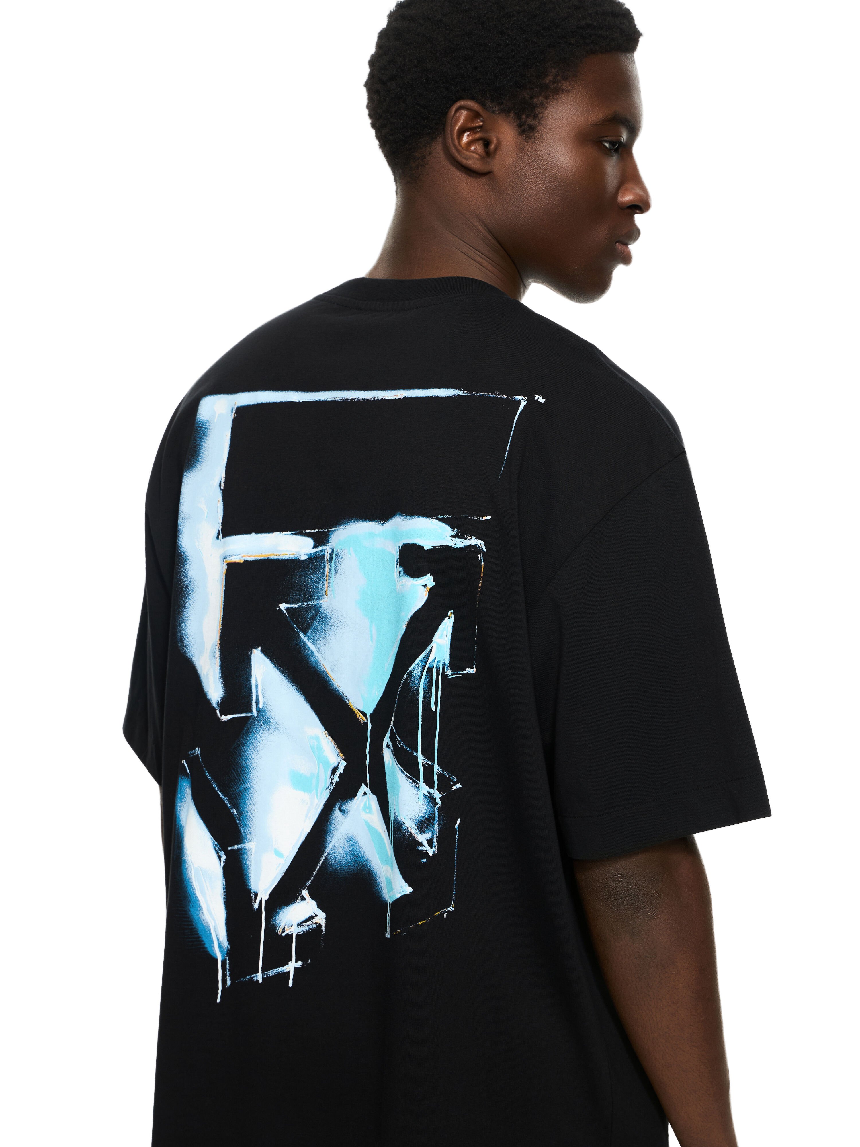 OFF WHITE 3D Spray Arrow Skate S/S Tee BLACK 44MAA120S26J00I