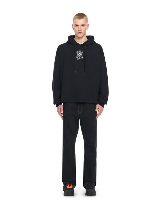 OFF WHITE Jewel Arrow Loose Hoodie BLACK 44MBB12MS26F002