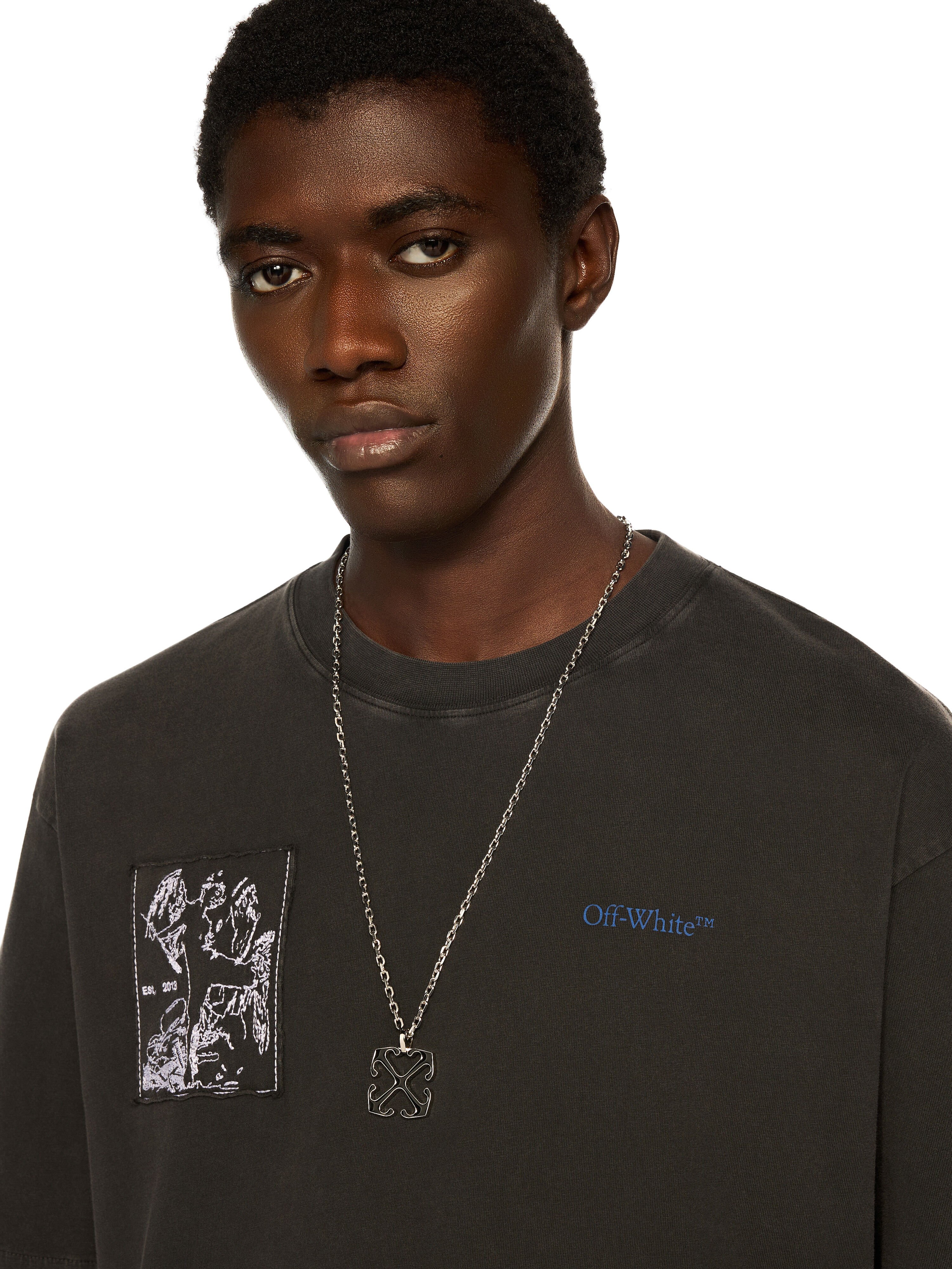 Faded Painting Skate Logo T-Shirt OFF WHITE Faded Painting Skate Logo T-Shirt VINTAGE BLACK - BLUE OMAA120F25JER00S