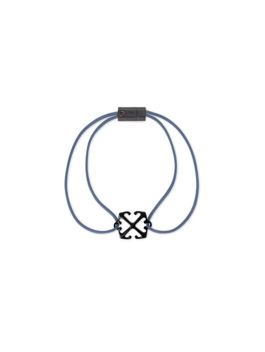 OFF WHITE Bracciale In Gomma Con Finitura Smaltata BLU OMOA10AC99MET001