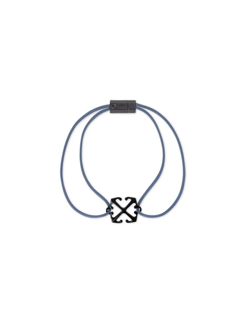 OFF WHITE Bracciale In Gomma Con Finitura Smaltata BLU OMOA10AC99MET001