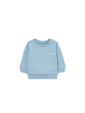 OFF WHITE Scribble Diag Crewneck DUSTY BLUE 44BXC001S26F002