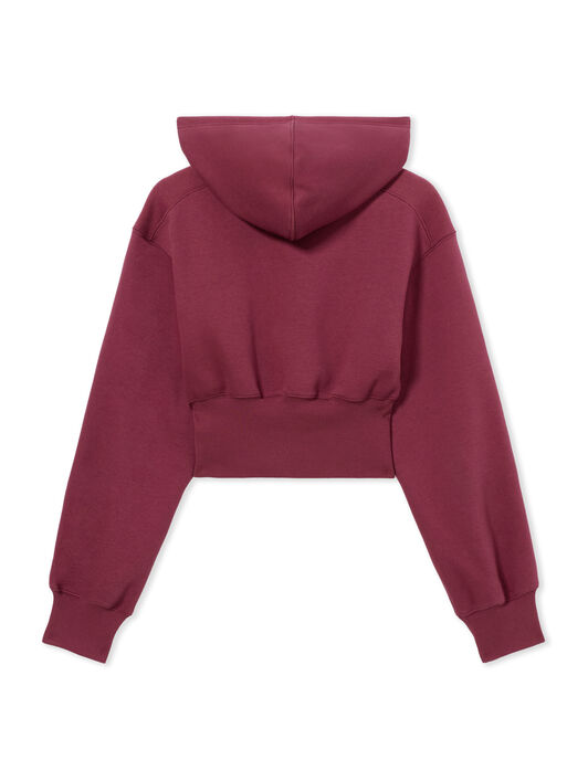 LAB L/AB Logo Cropped Boxy Jacket Burgundy LABF2639G00040T