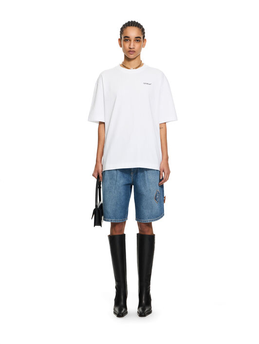 OFF WHITE Half Arrow Skate T-Shirt White-Black 2AA13FS26JER001