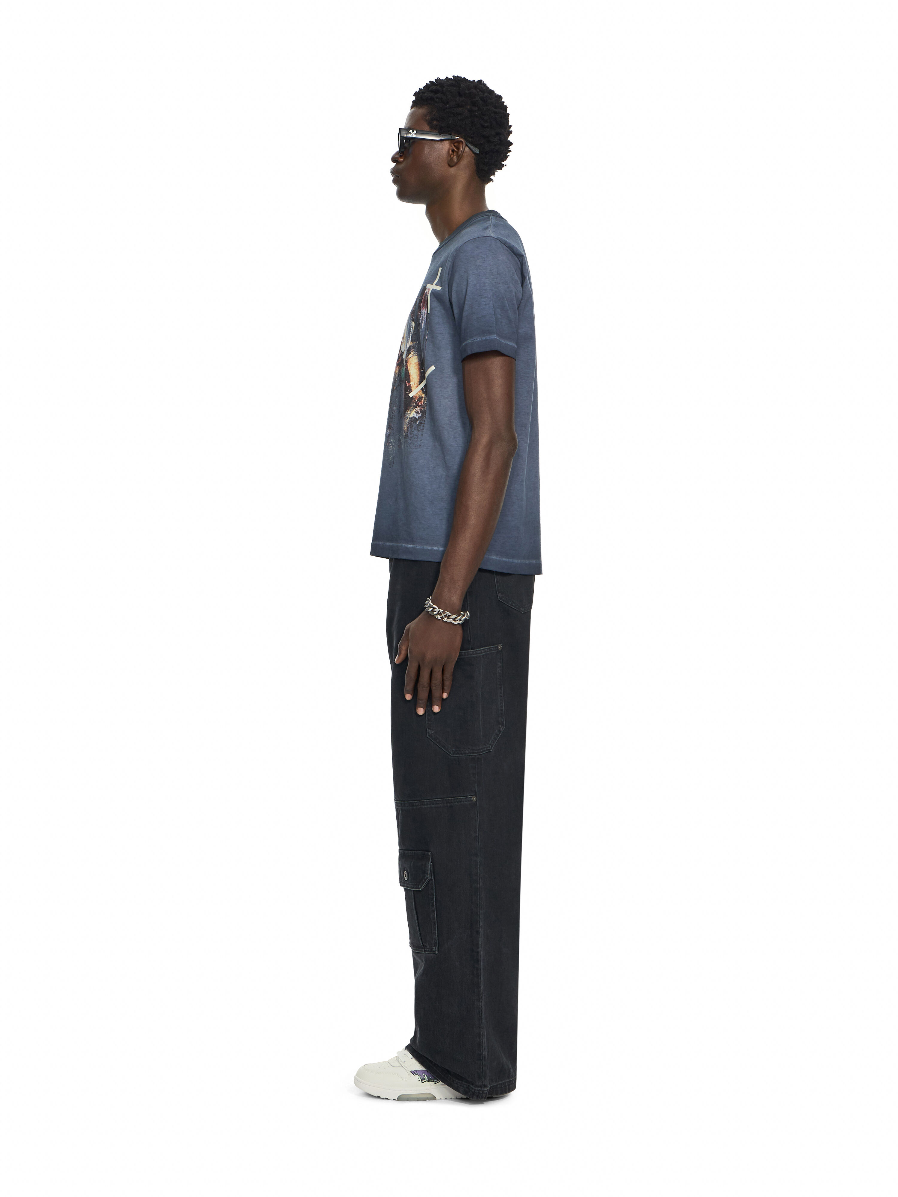Ripped Narciso T-Shirt OFF WHITE Ripped Narciso T-Shirt CLOUD BLU GRAPHITE 44MAA16MF26J00K