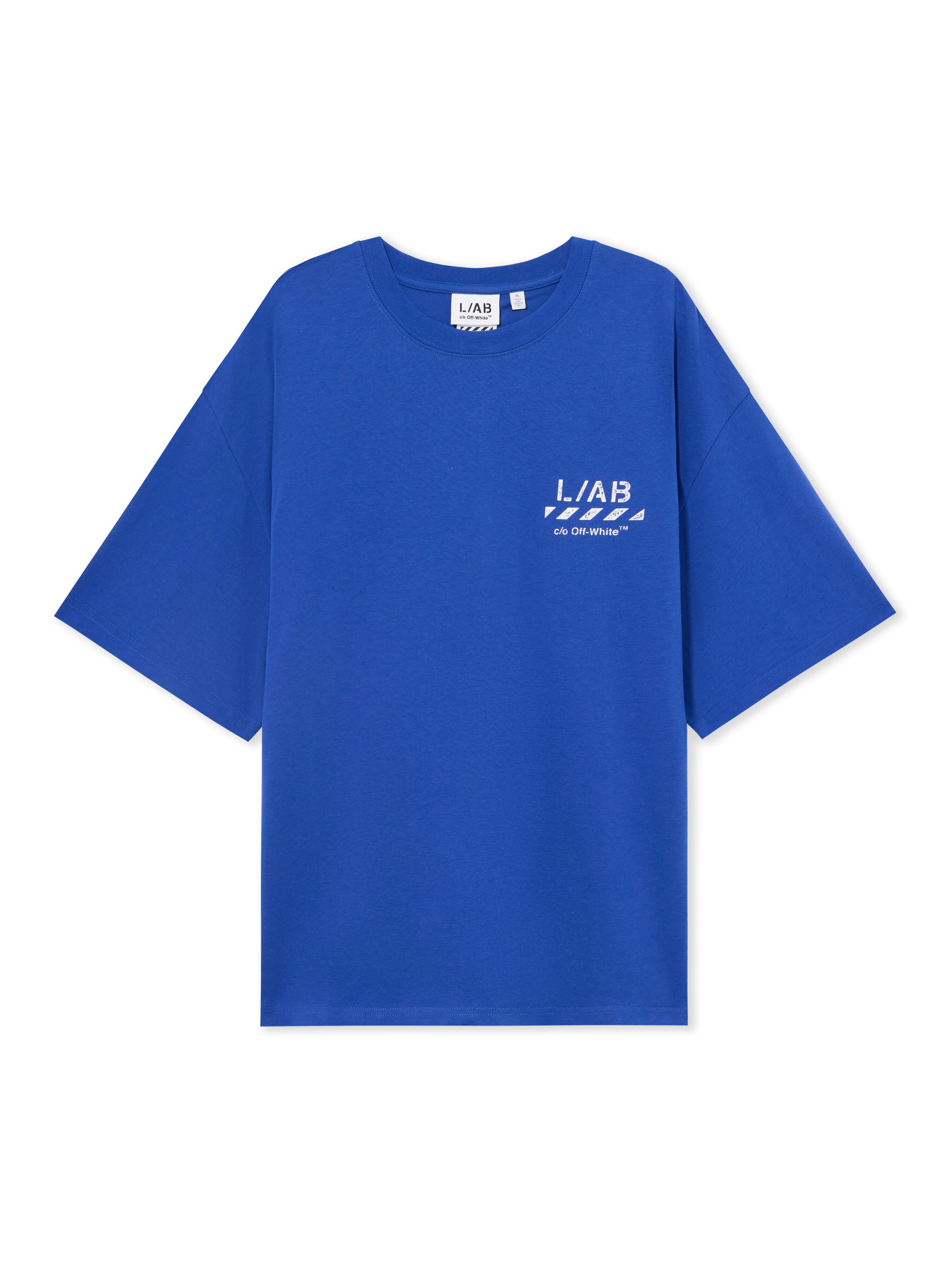 L/AB Diagonal Oversized T-Shirt LAB L/AB Diagonal Oversized T-Shirt COBALT BLUE 44LABF26T054