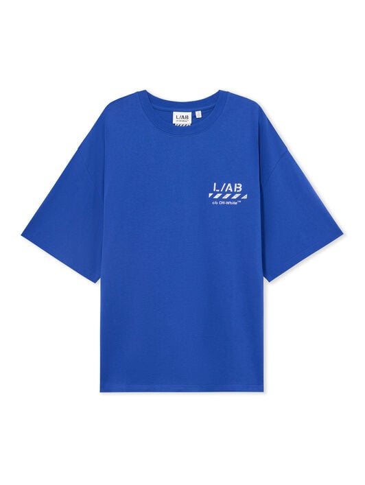 L/AB Diagonal Oversized T-Shirt LAB L/AB Diagonal Oversized T-Shirt COBALT BLUE 44LABF26T054