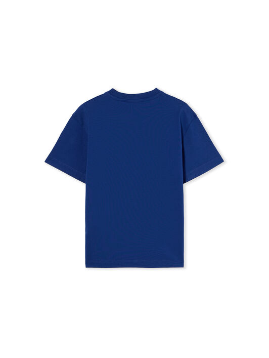 OFF WHITE Big Bookish Puff Logo T-Shirt BLUE - SOFT PINK OGAA001F25JER001