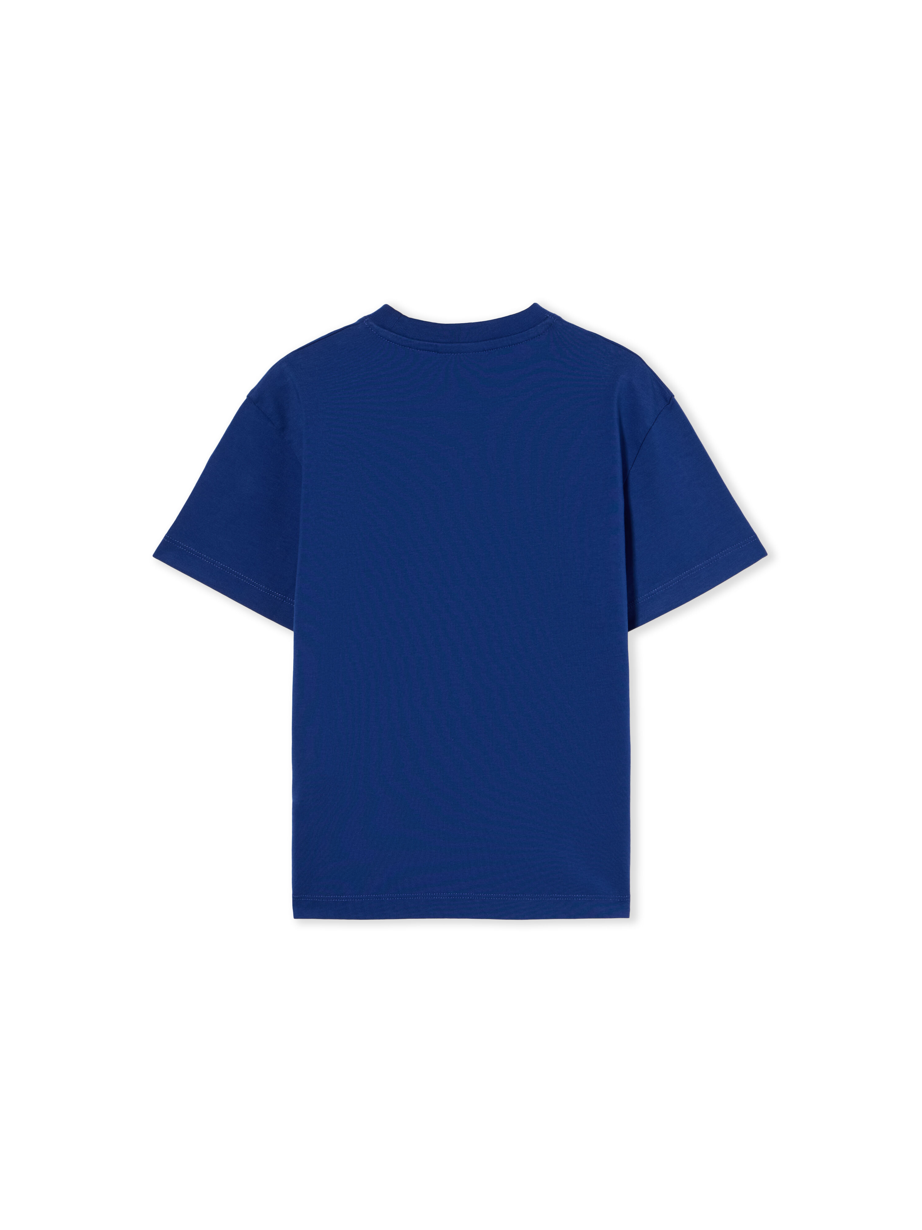 OFF WHITE Big Bookish Puff Logo T-Shirt BLUE - SOFT PINK OGAA001F25JER001