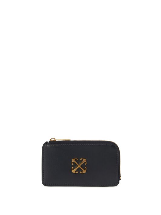 OFF WHITE PORTACARTE JITNEY CON ZIP NERO OWND039C99LEA001