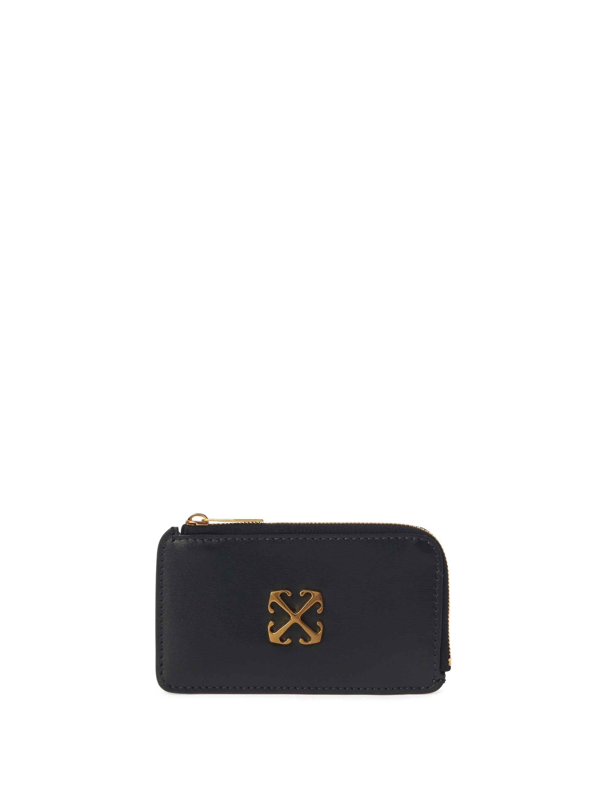 OFF WHITE PORTACARTE JITNEY CON ZIP NERO OWND039C99LEA001