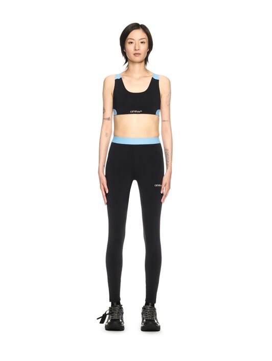 OFF WHITE Black Color-Block Leggings BLACK OWVV016S25JER001