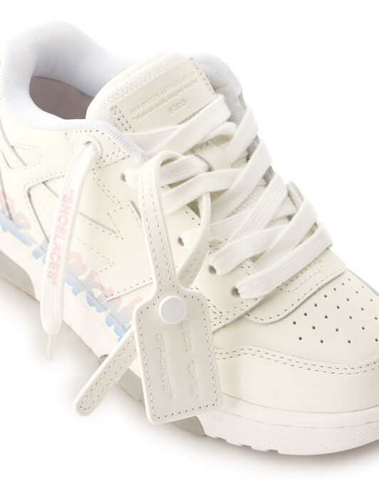 OFF WHITE Out Of Office "For Walking" Sneakers WHITE - LIGHT BLUE OGIA007S26LEA002
