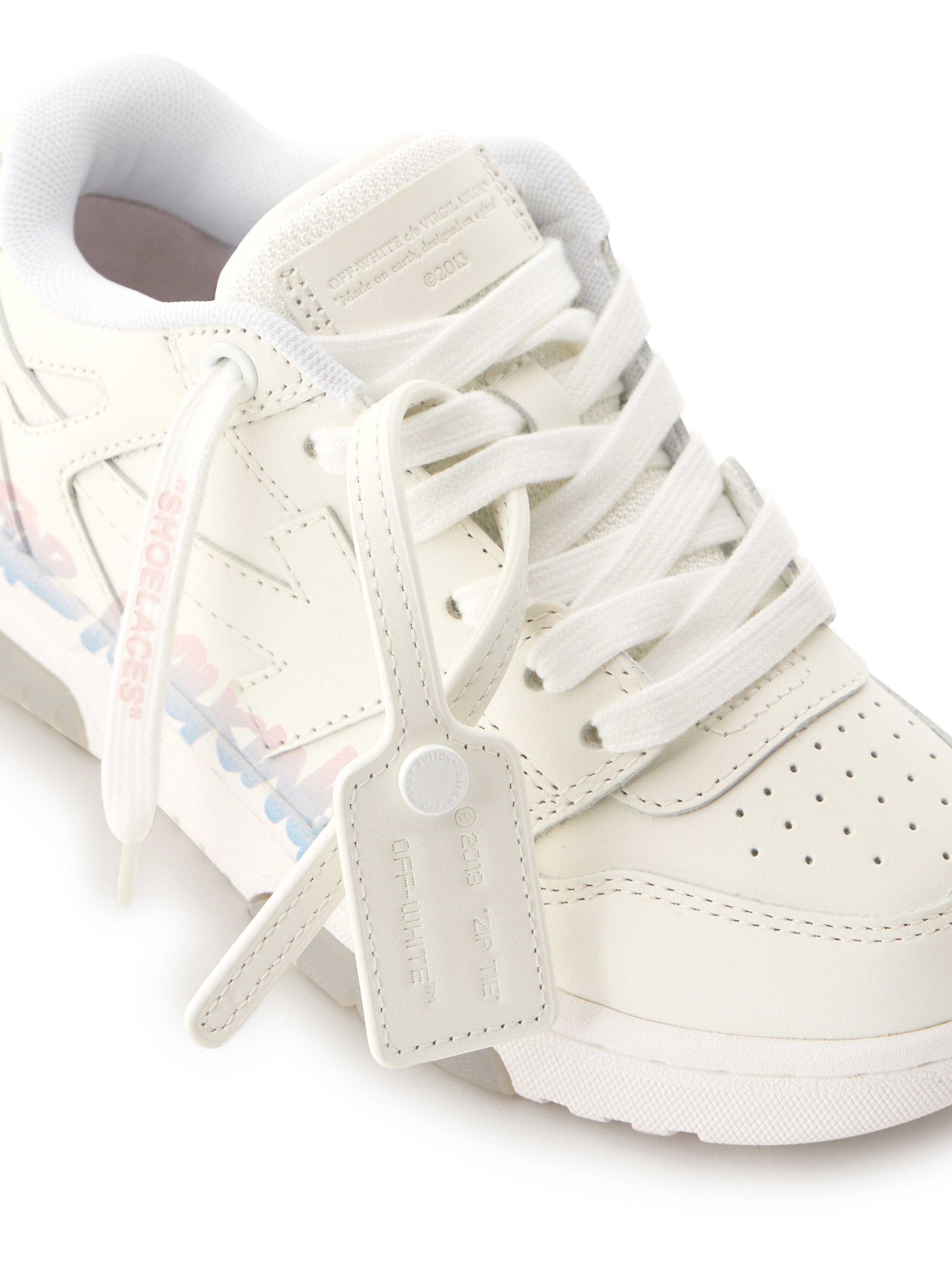 OFF WHITE Out Of Office "For Walking" Sneakers WHITE - LIGHT BLUE OGIA007S26LEA002