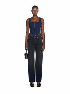 OFF WHITE Heavy Jersey Corset Top BLUE IRIS-NO COLOR OWAD26TF25JER001
