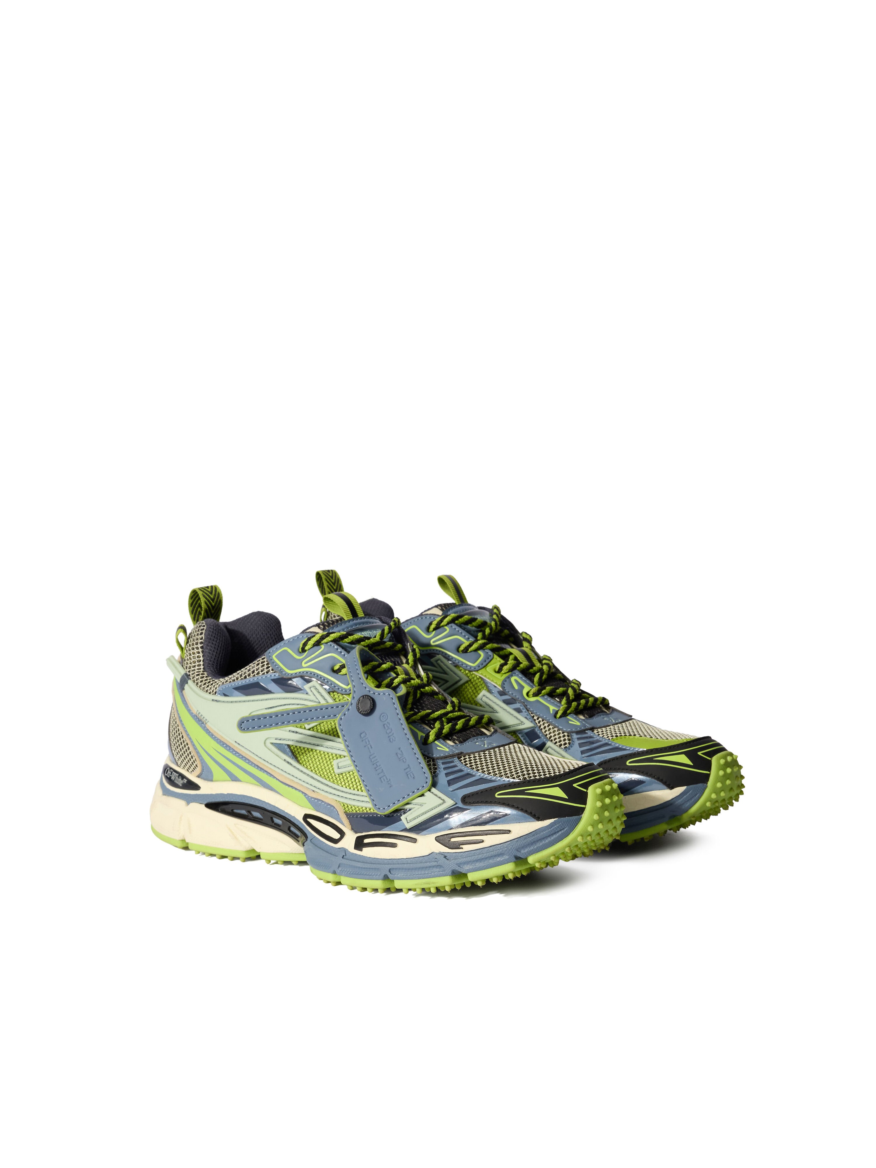OFF WHITE Be Right Back Sneakers CREAM - OLIVE GREEN OMIA295F25FAB005