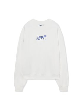LAB L/AB Graffiti Diagonal Sweatshirt WHITE 44LABF26K085