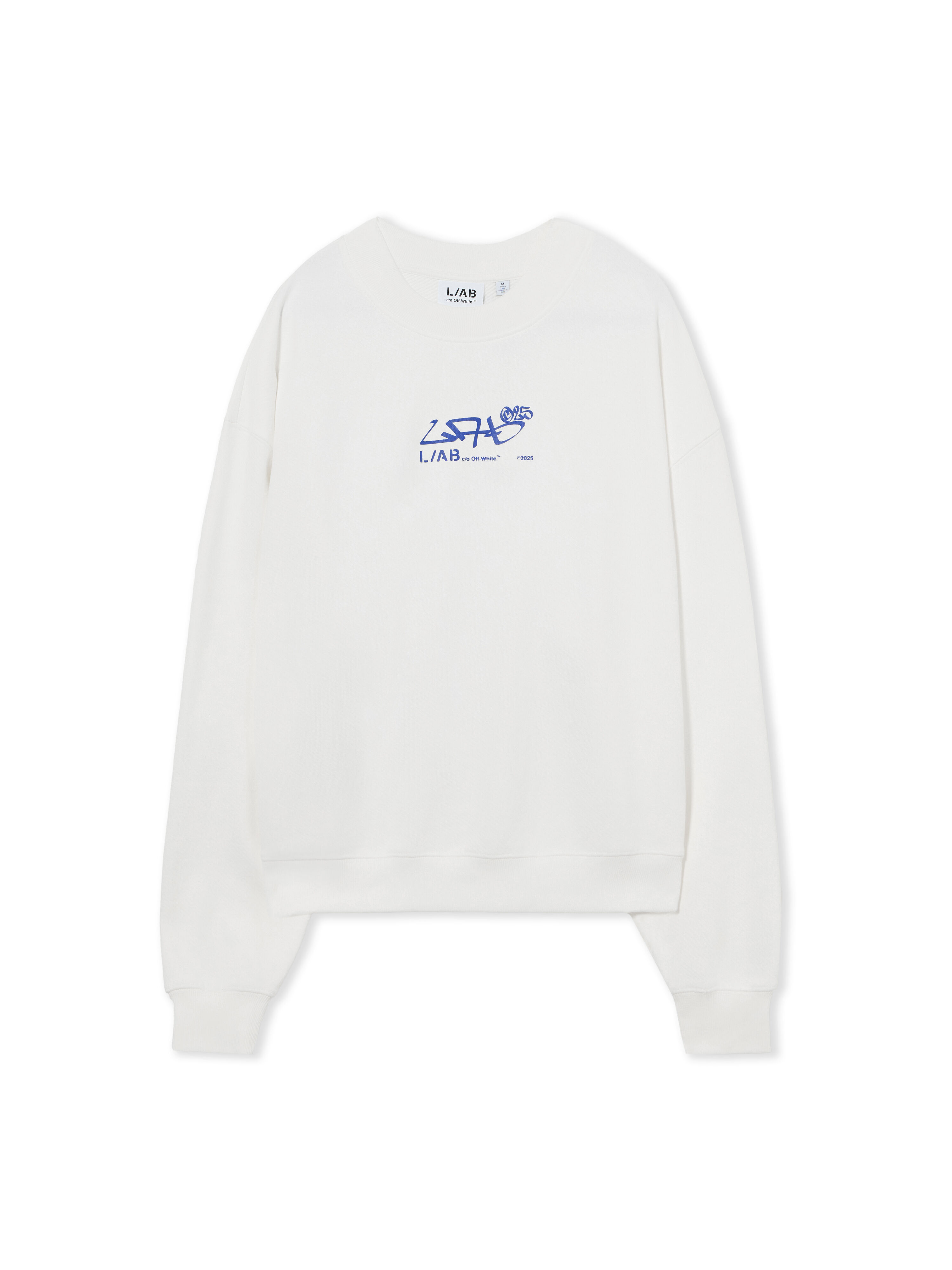 L/AB Graffiti Diagonal Sweatshirt LAB L/AB Graffiti Diagonal Sweatshirt WHITE 44LABF26K085