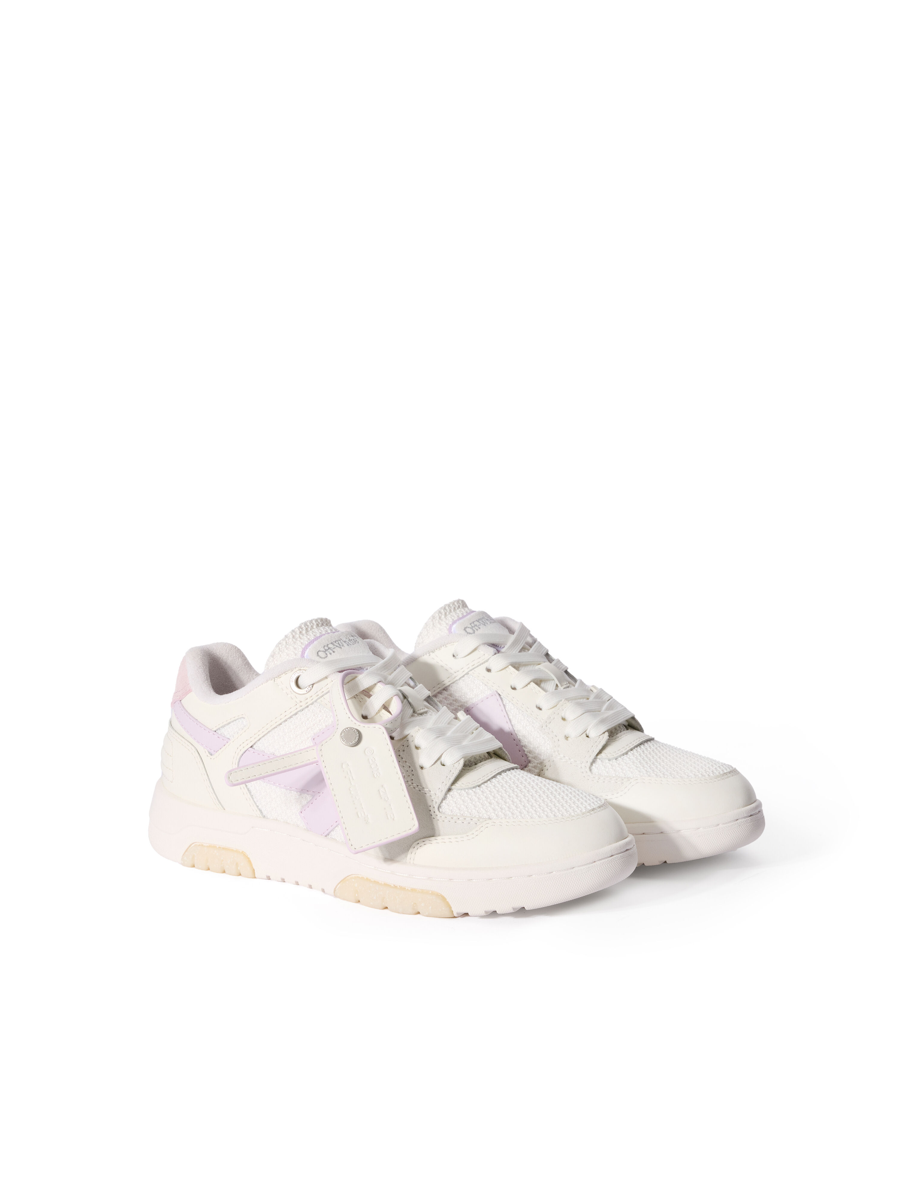 OFF WHITE Out Of Office Slim Sneakers WHITE - LILAC OWIA276F25LEA001