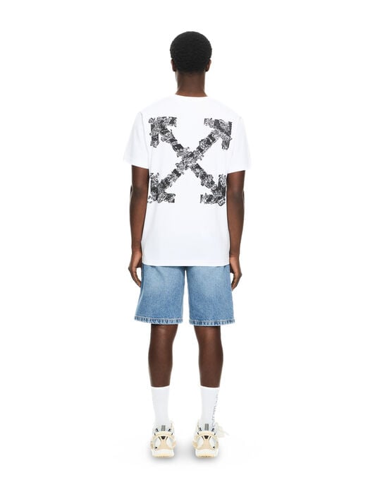 OFF WHITE Heraldic Arrow S/S Slim Tee WHITE 44MAA027S26J007