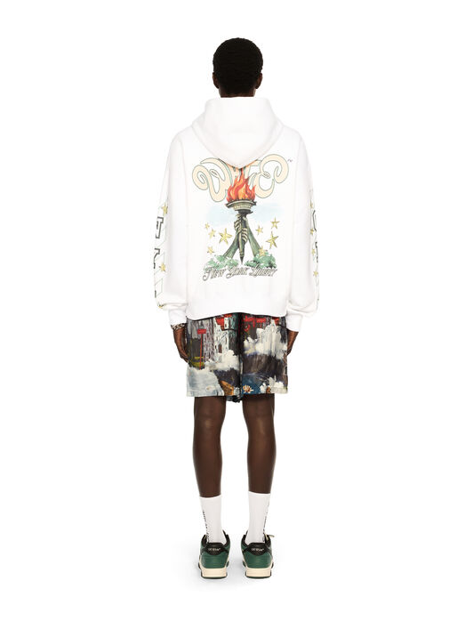 OFF WHITE OW x New York Liberty Hoodie WHITE OMBB085G25FLE00S
