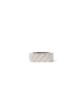 OFF WHITE Diag Ring SILVER OMOC07NC99MET001