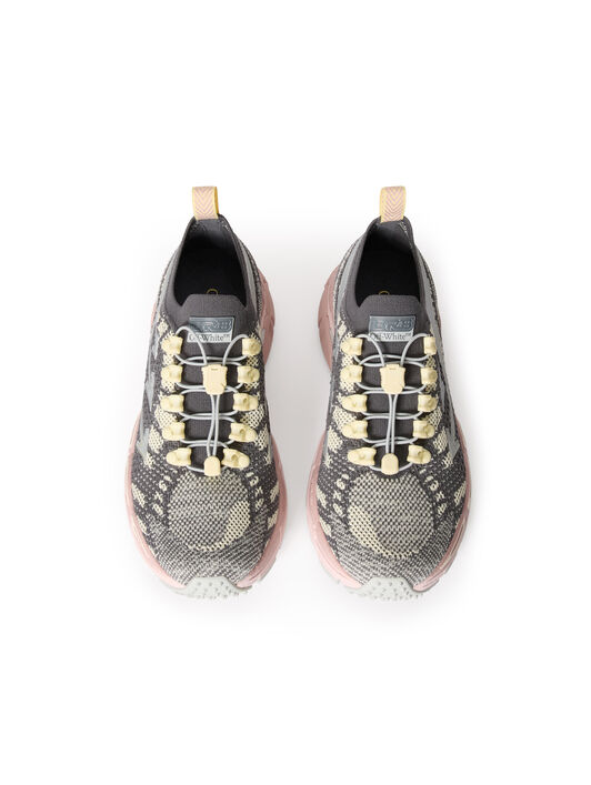 OFF WHITE Be Right Back Knit Sneakers DARK GREY - PINK OWIA28KS26FAB001