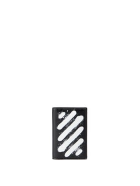 OFF WHITE Diag Spray Doc Holder BLACK - WHITE OMND09PF25LEA001