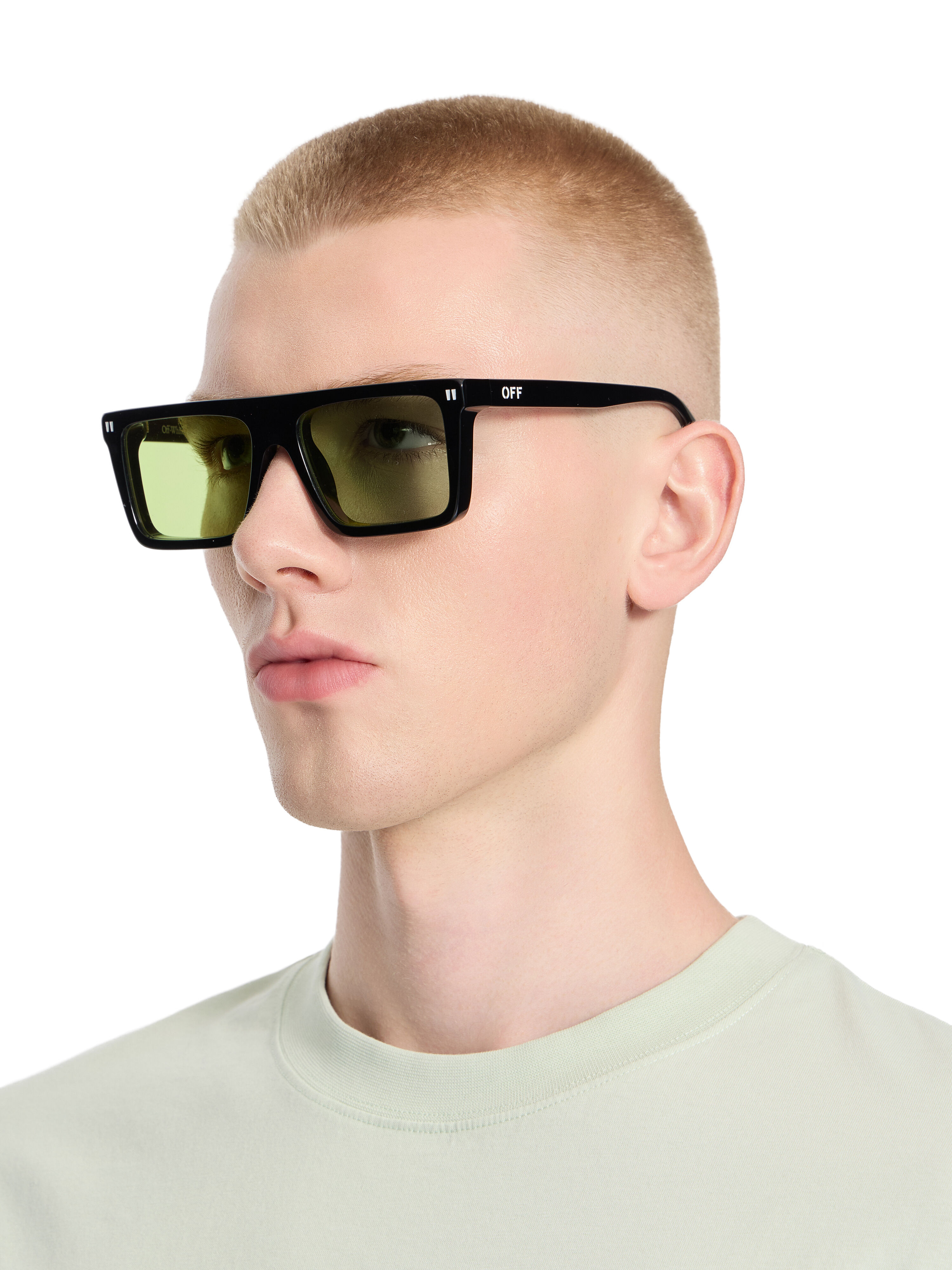 Bridgeport Green Lens Sunglasses OFF WHITE Bridgeport Green Lens Sunglasses SHINY HAVANA OW1045105056