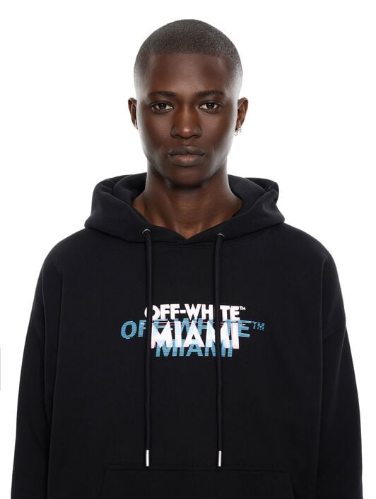 OFF WHITE Miami City Garments Skate Hoodie BLACK 44MBB085S26F01I