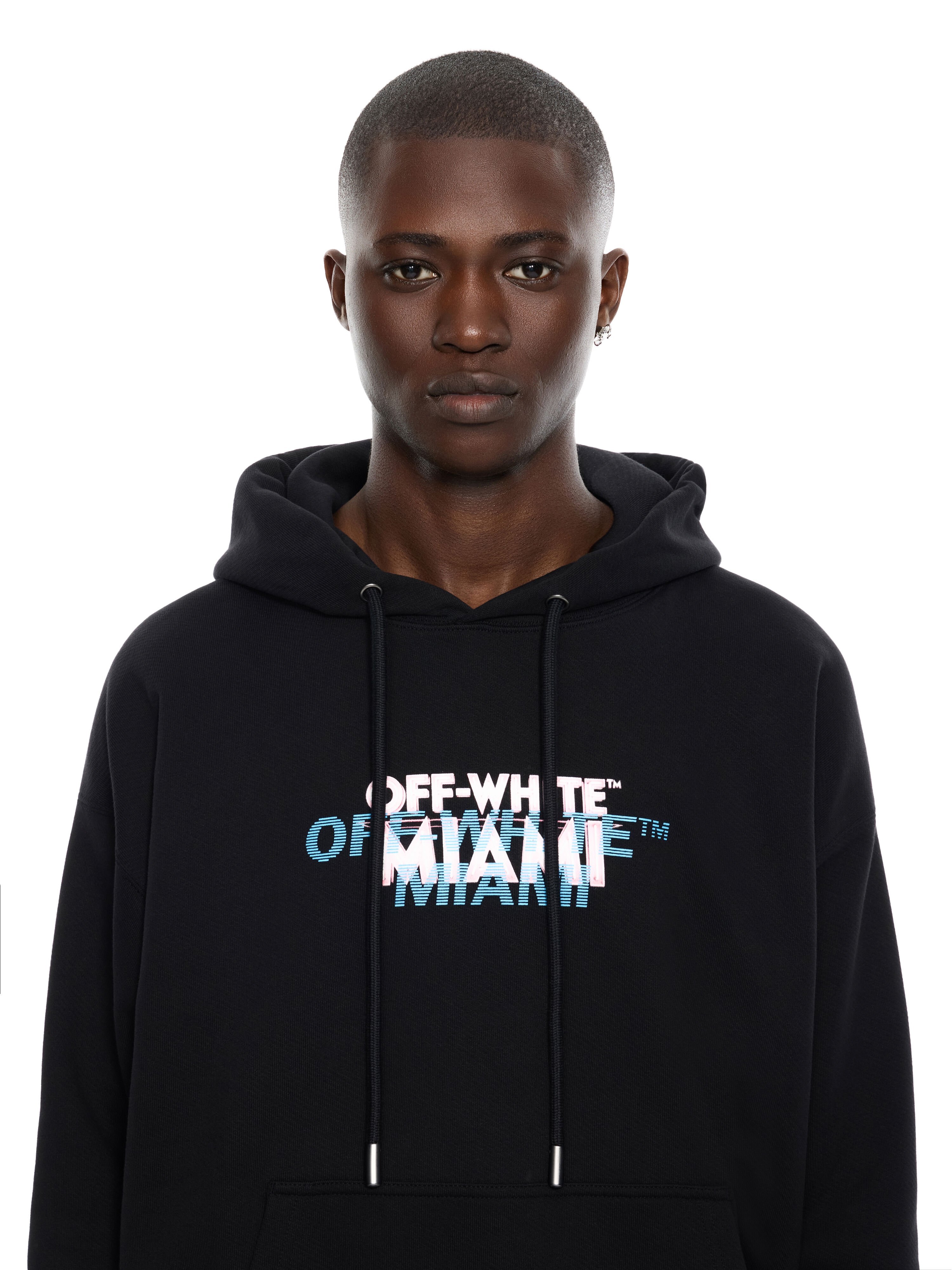 OFF WHITE Miami City Garments Skate Hoodie BLACK 44MBB085S26F01I