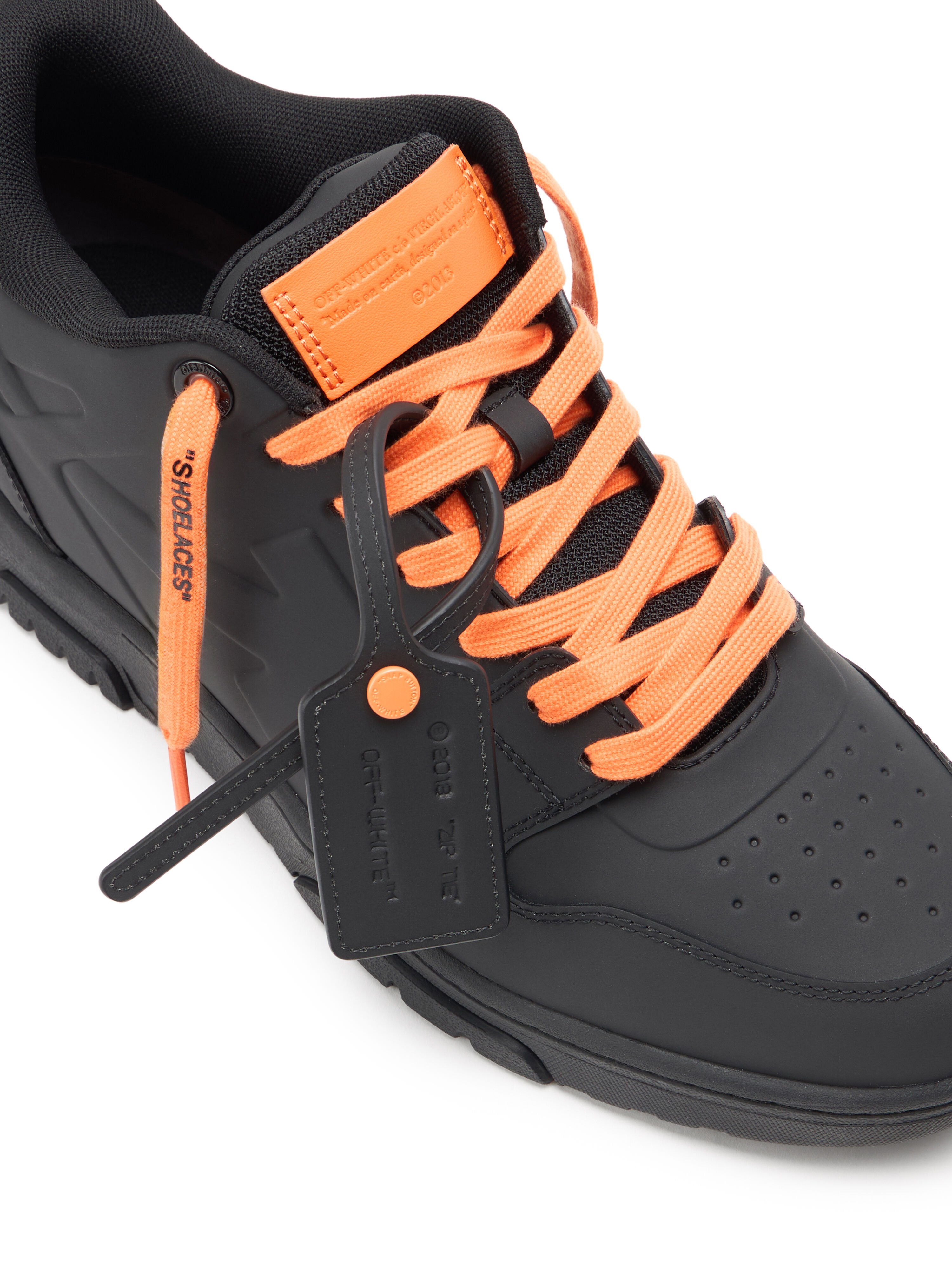 OFF WHITE Out Of Office Molded Sneakers BLACK - ORANGE OMIA189S26MAT001