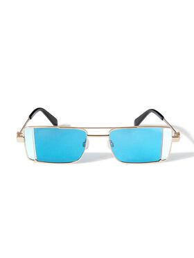 OFF WHITE Gold/Blaue Cortez Sonnenbrille GOLD OERI14AS25MET001