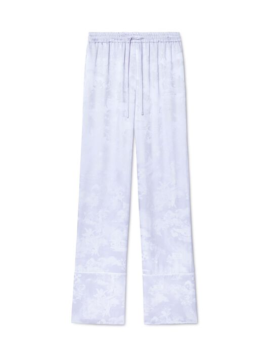 OFF WHITE Pantaloni Stile Pigiama Bianchi Con Motivo Affresco BIANCO OWCA18KS25FAB001