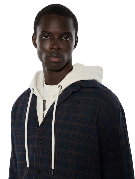 Check Flannel Padded Overshirt OFF WHITE Check Flannel Padded Overshirt BLUE GRAPHITE 44MES01FF26F001