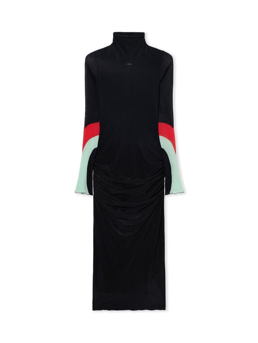 OFF WHITE Light Jersey Insert Dress Black-Black 2DB577S26JER001