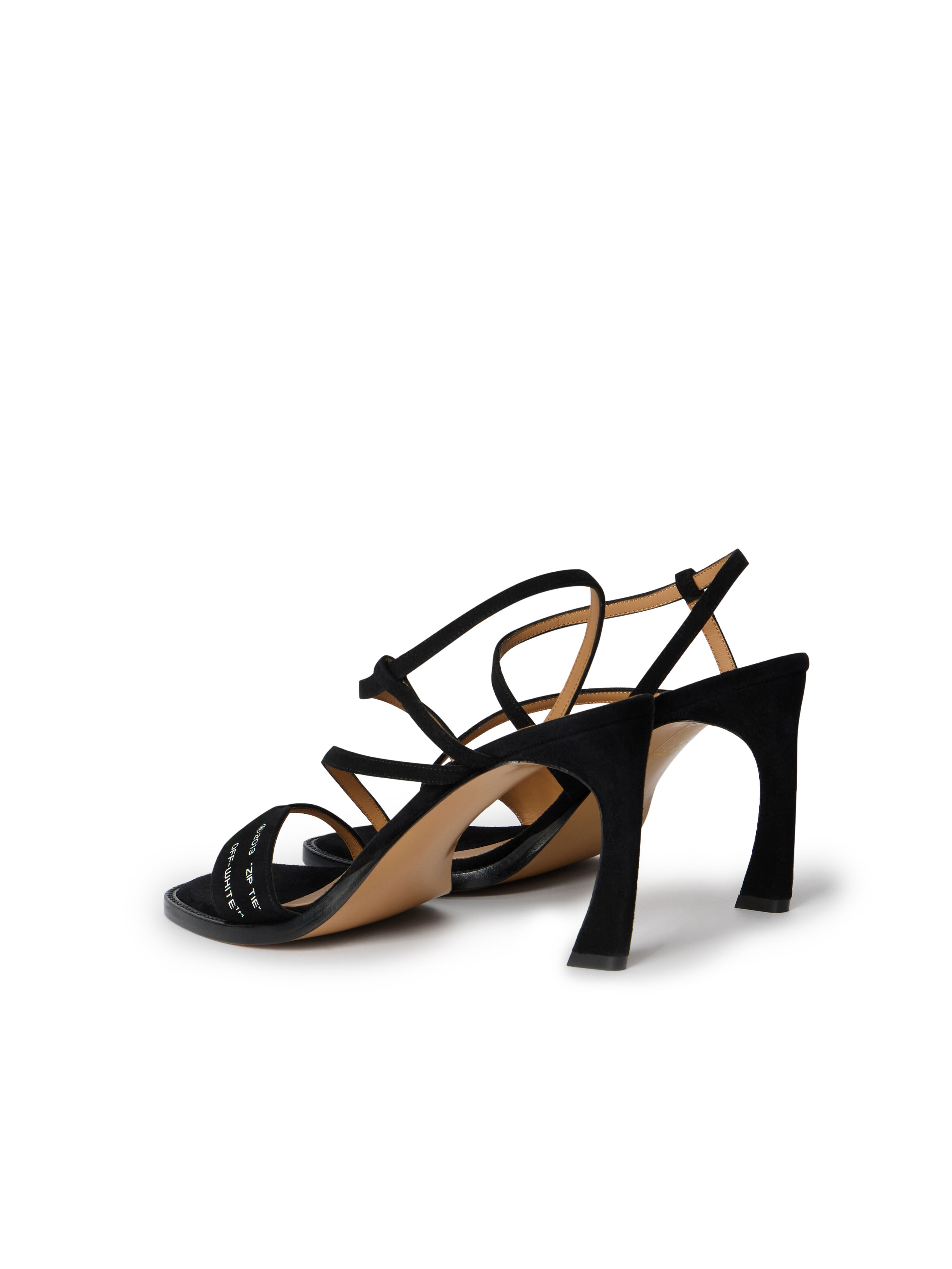 OFF WHITE Zip Tie Loop Sandals BLACK - WHITE OWIH003F25LEA003