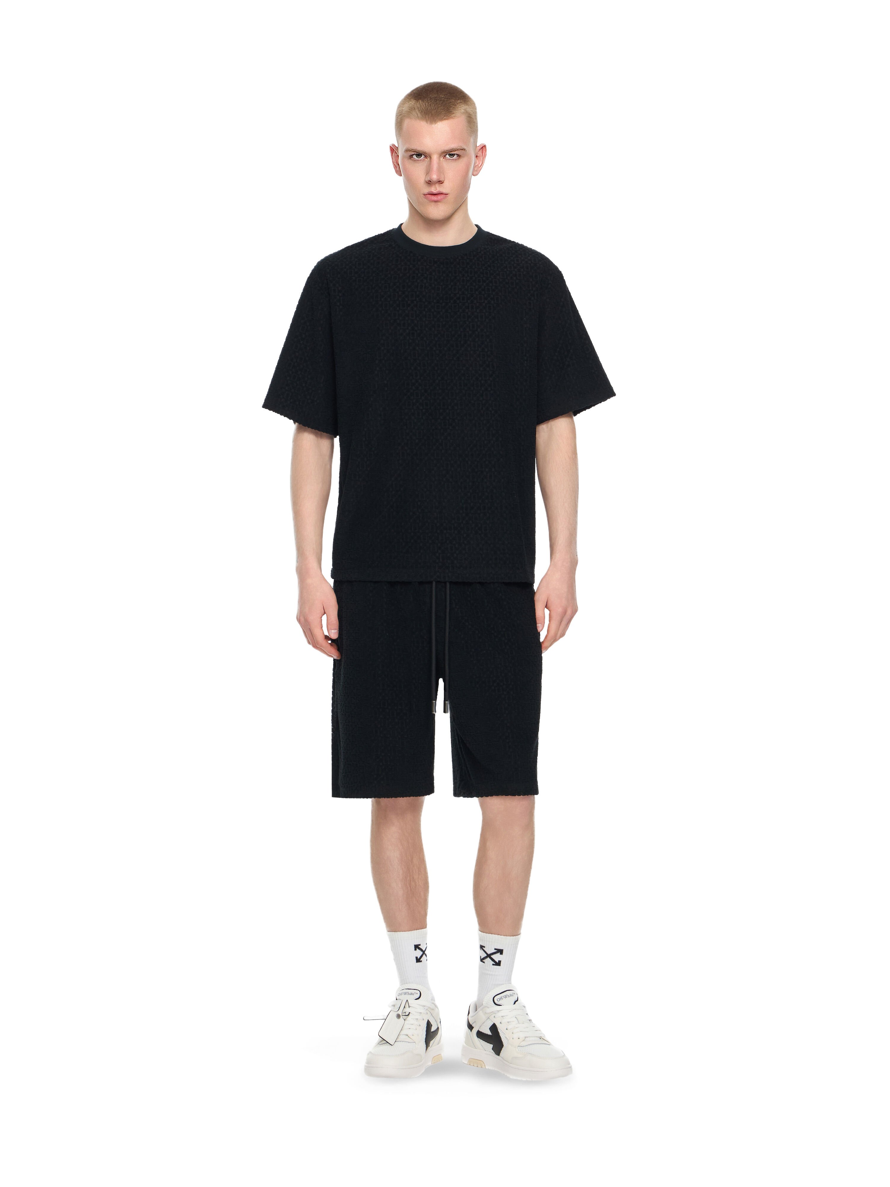 OFF WHITE Towel Terry Shorts BLACK 44MKB074F5001
