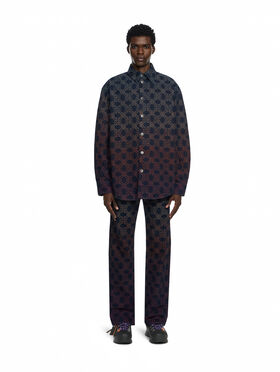 OFF WHITE Arrow Monogram Degradé Jacquard Denim Overshirt DEGRADE 44MYD060F26D001