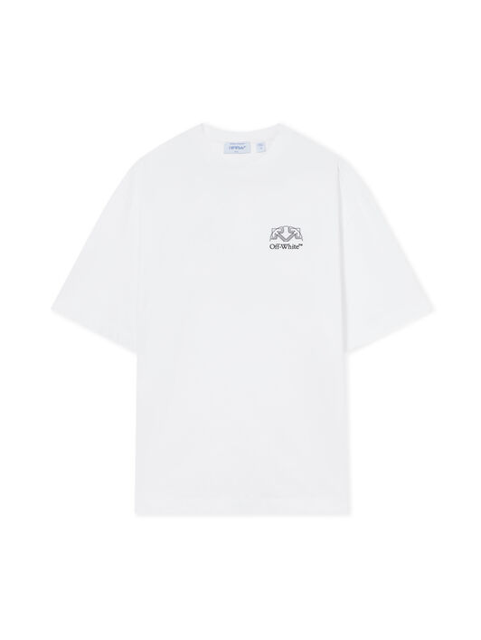 OFF WHITE Offline Half Arrow Skate T-Shirt WHITE 44MAA120F26J01E