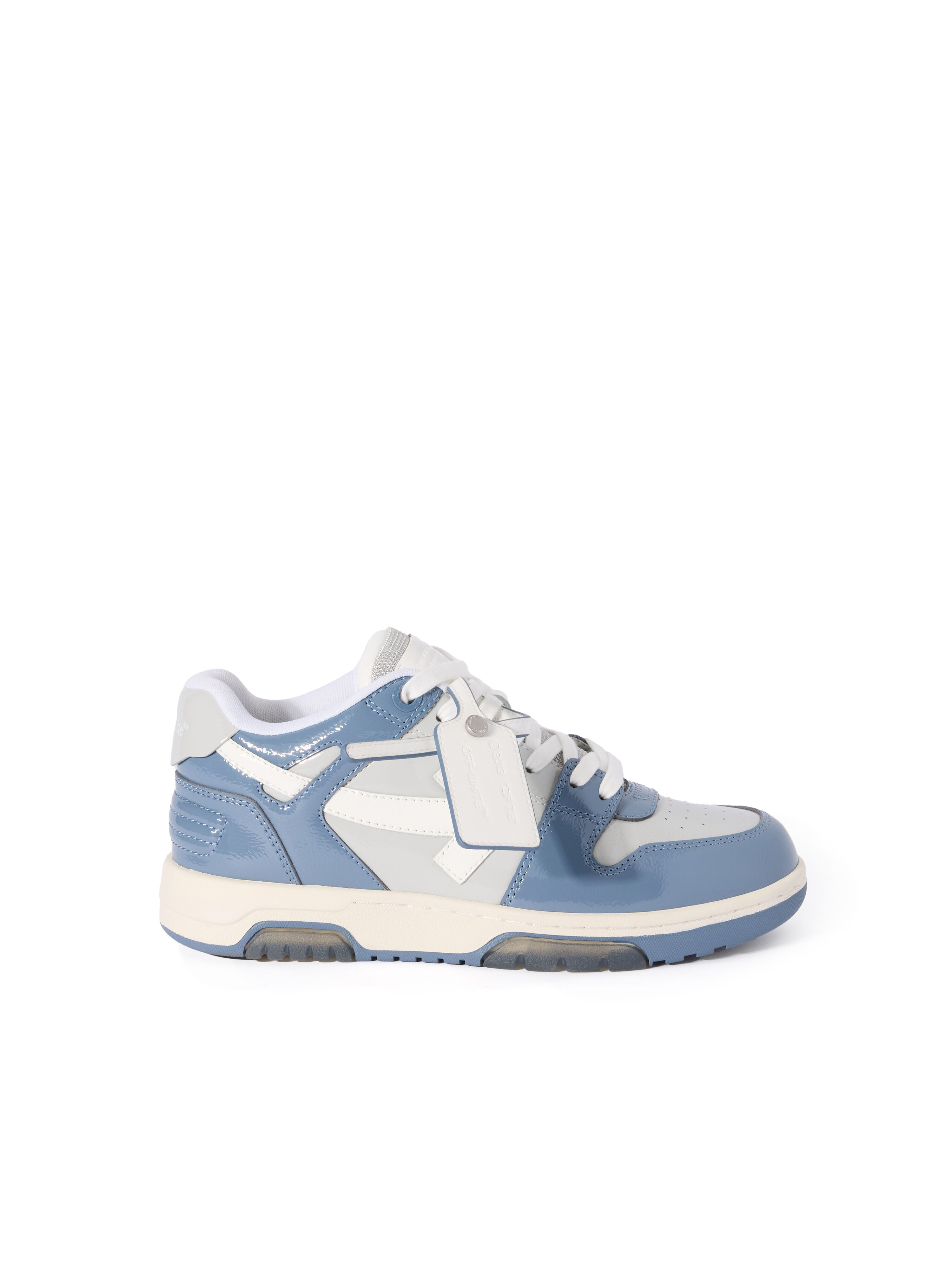 OFF WHITE Out Of Office Patent Leather GREY - WHITE OWIA259F25LEA00A