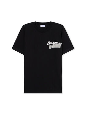 OFF WHITE Cupid Tape Slim T-Shirt BLACK OMAA027F25JER00B