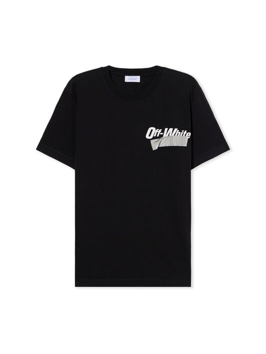 OFF WHITE Cupid Tape Slim T-Shirt BLACK OMAA027F25JER00B