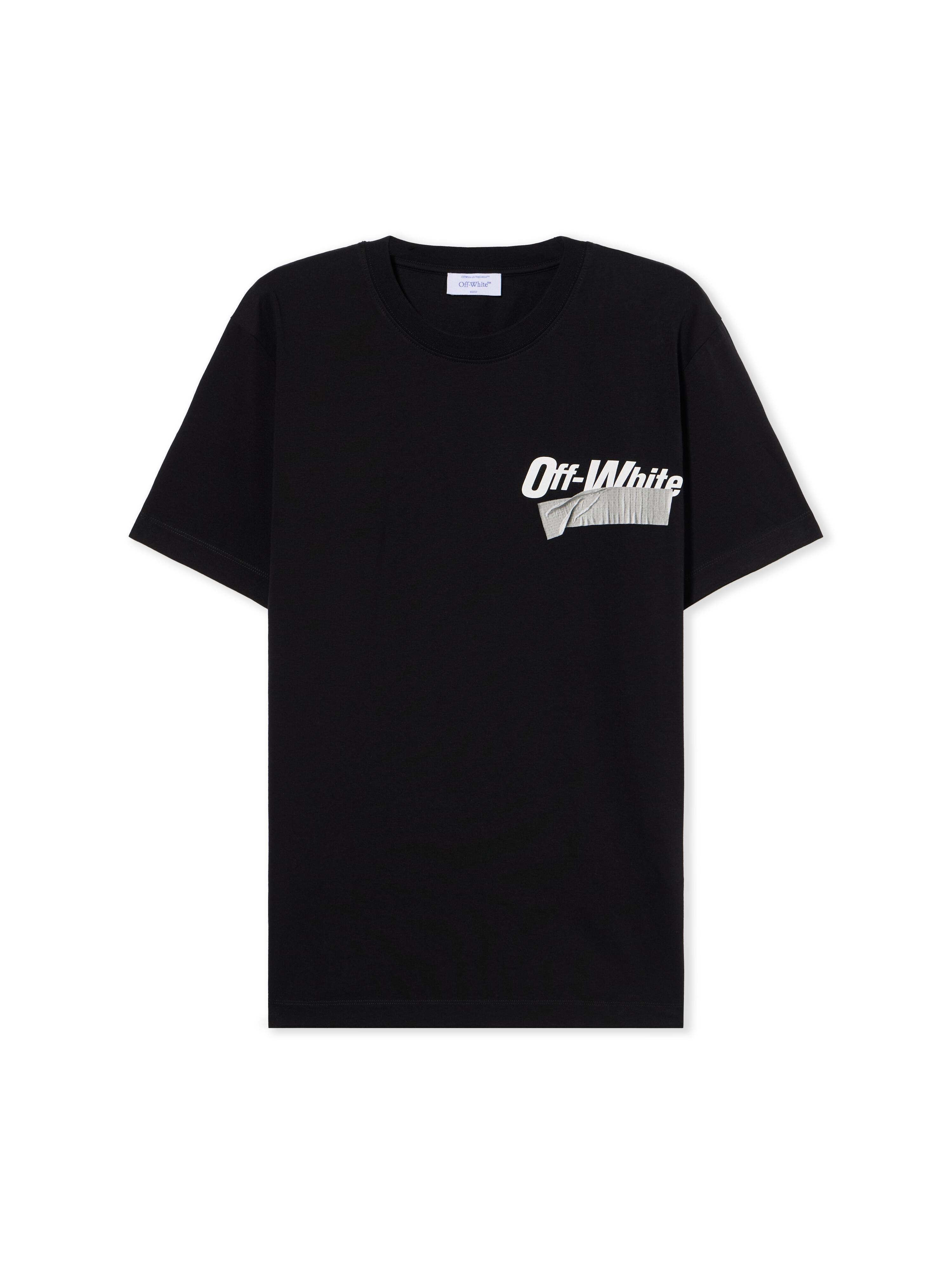 OFF WHITE Cupid Tape Slim T-Shirt BLACK OMAA027F25JER00B