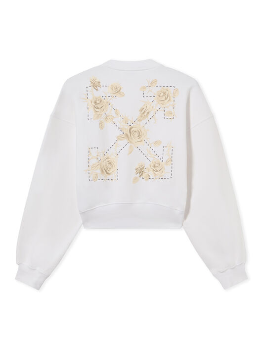 OFF WHITE Roses Arrows Sweatshirt WHITE - BLACK OWBA079S25FLE001