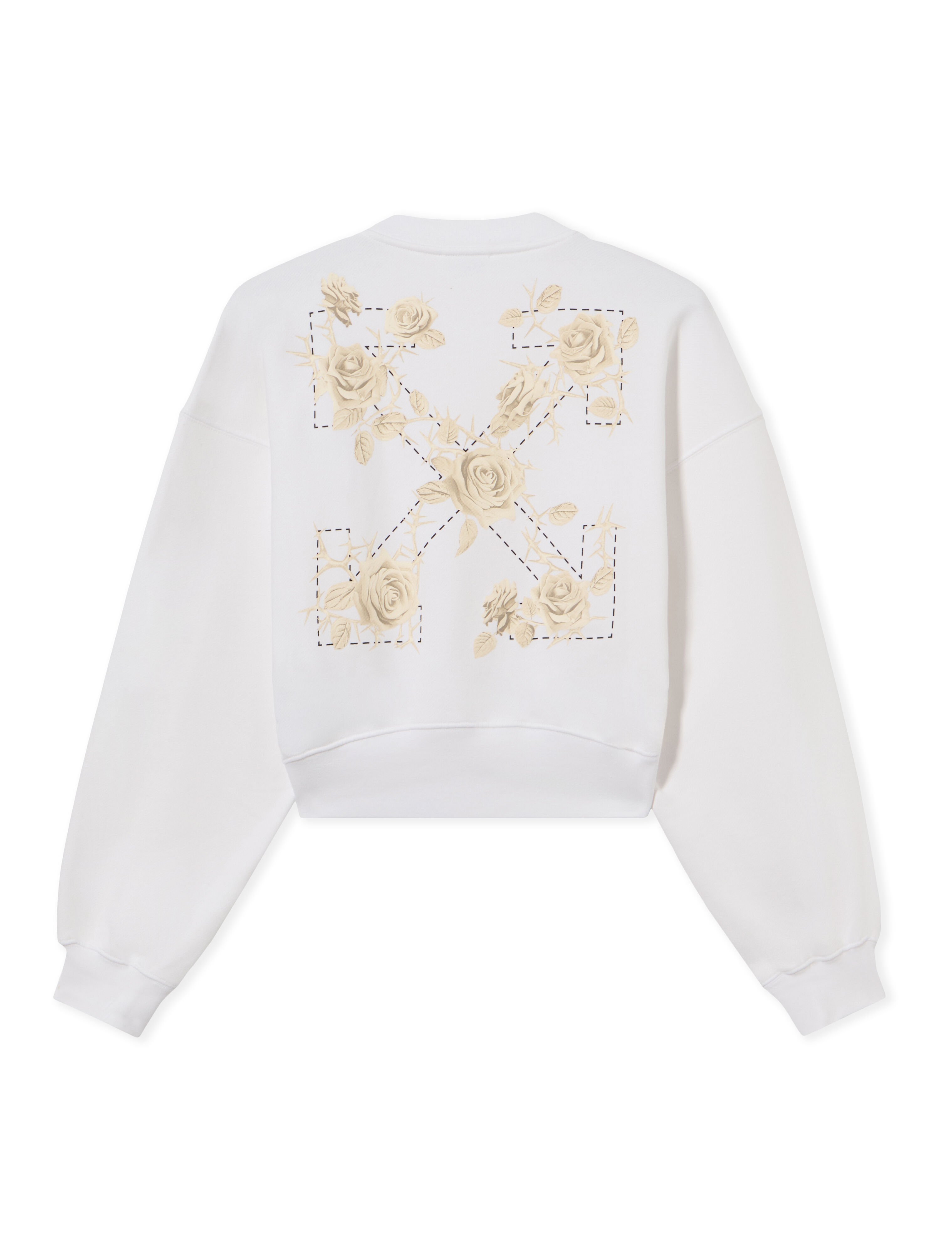 OFF WHITE Roses Arrows Sweatshirt WHITE - BLACK OWBA079S25FLE001