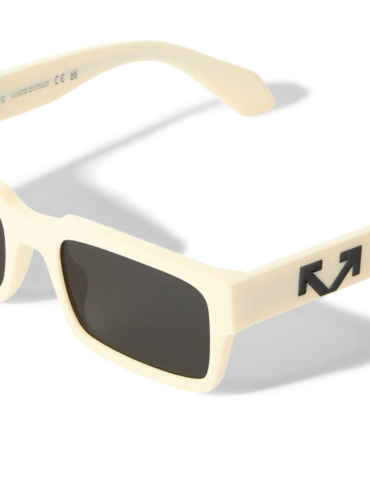 OFF WHITE Huntington Smoke Lens Sunglasses Shiny Black OW1032010755