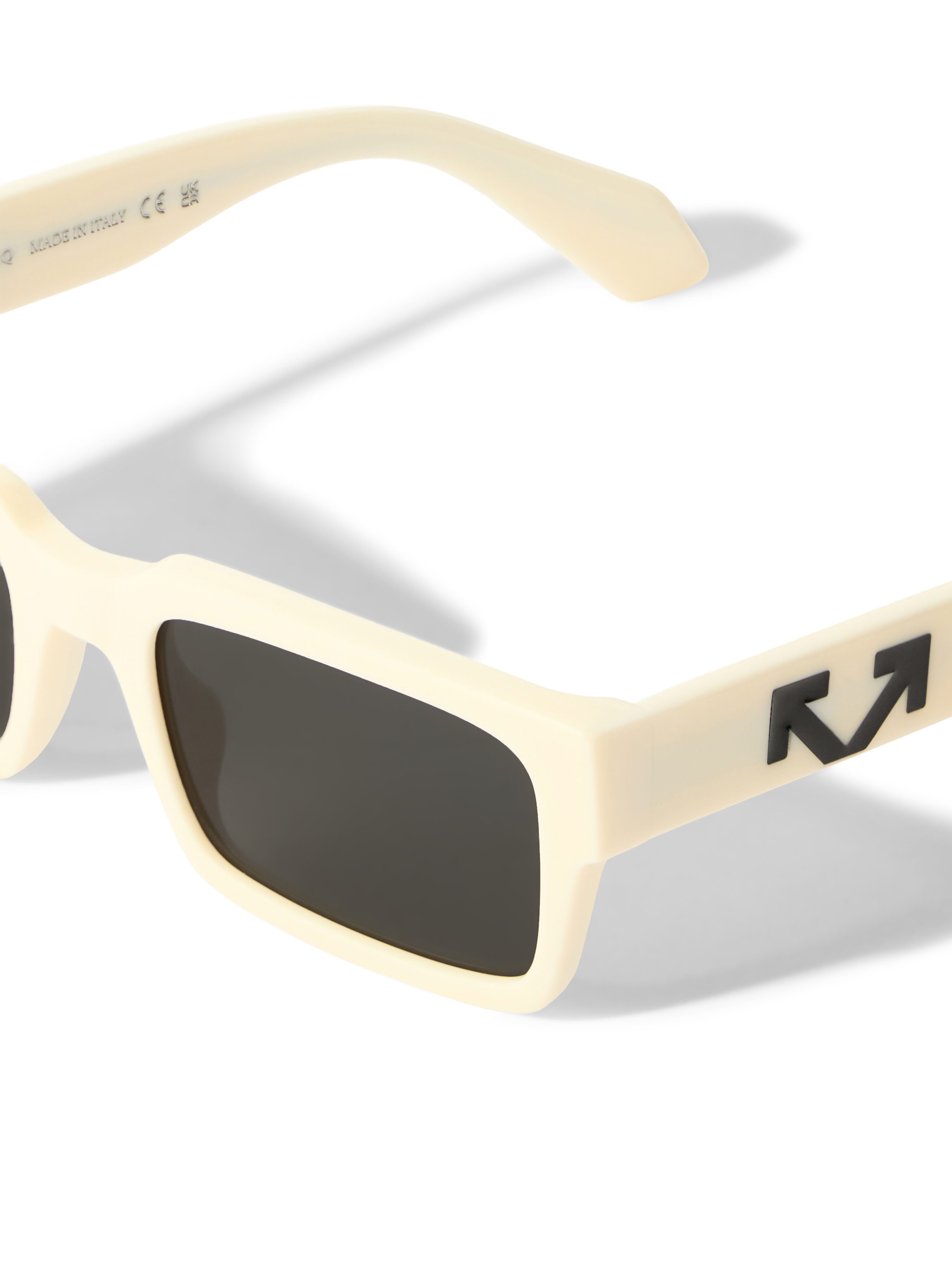 OFF WHITE Huntington Smoke Lens Sunglasses Shiny Black OW1032010755