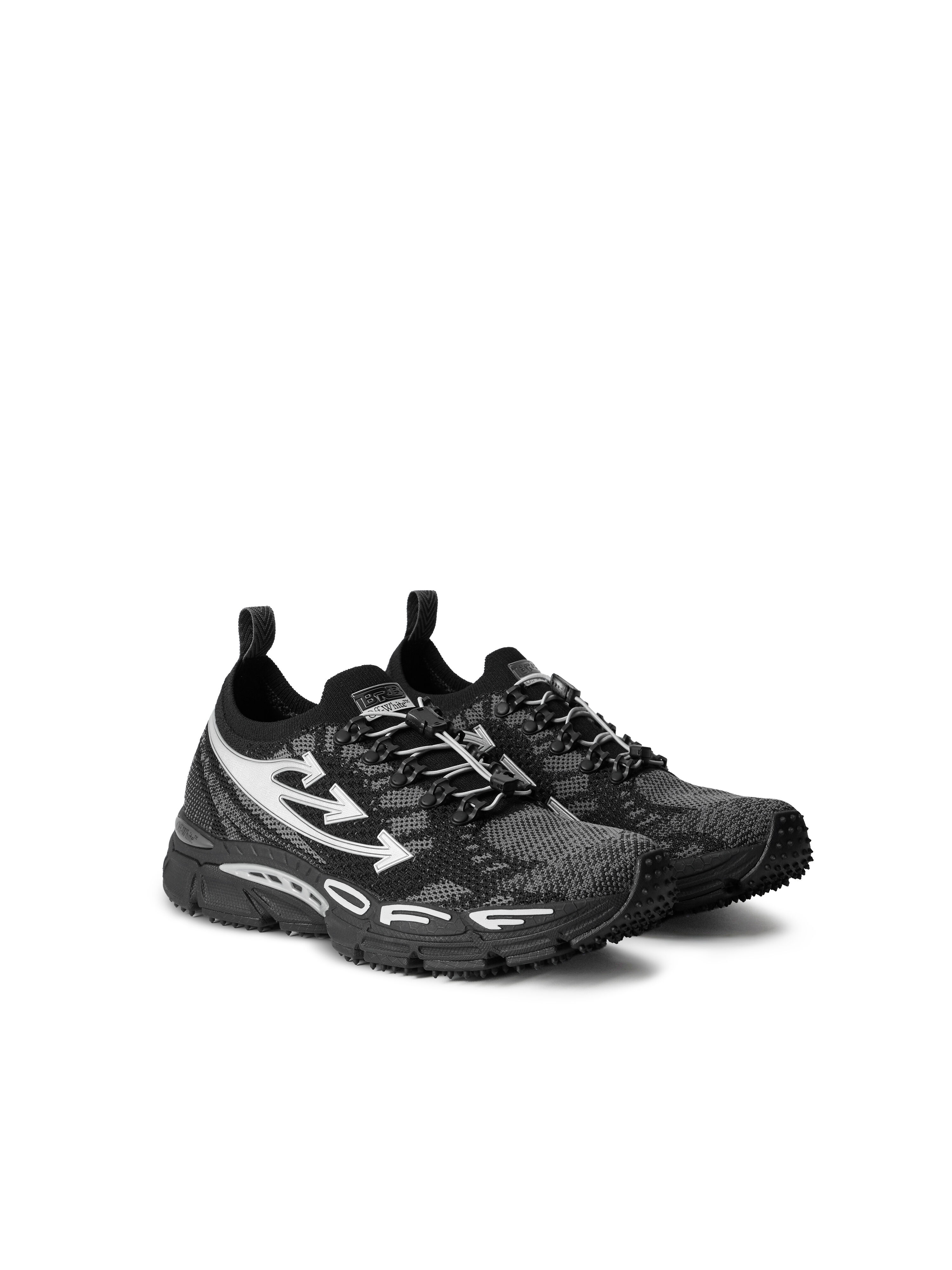 OFF WHITE Be Right Back Strick Sneaker BLACK/SILVER OF06207001